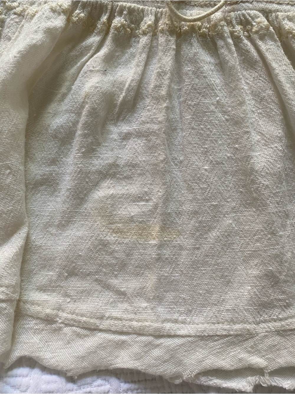 Free People Cream Boho Tassel Peasant Top - Picture 3 of 6